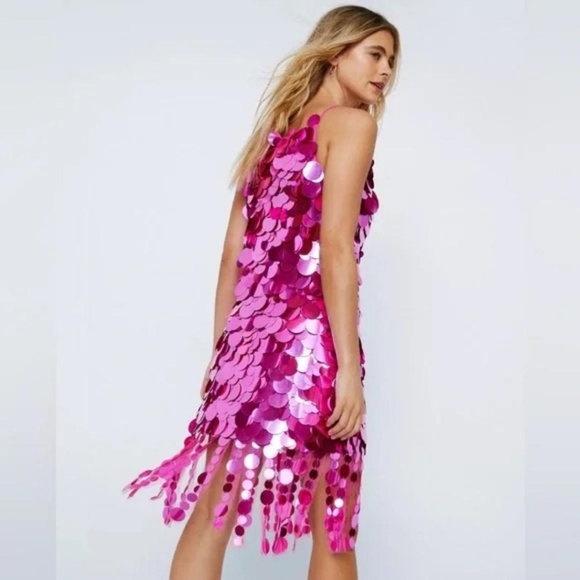 Nasty Gal Pink Sequin Dress - Picture 2 of 12